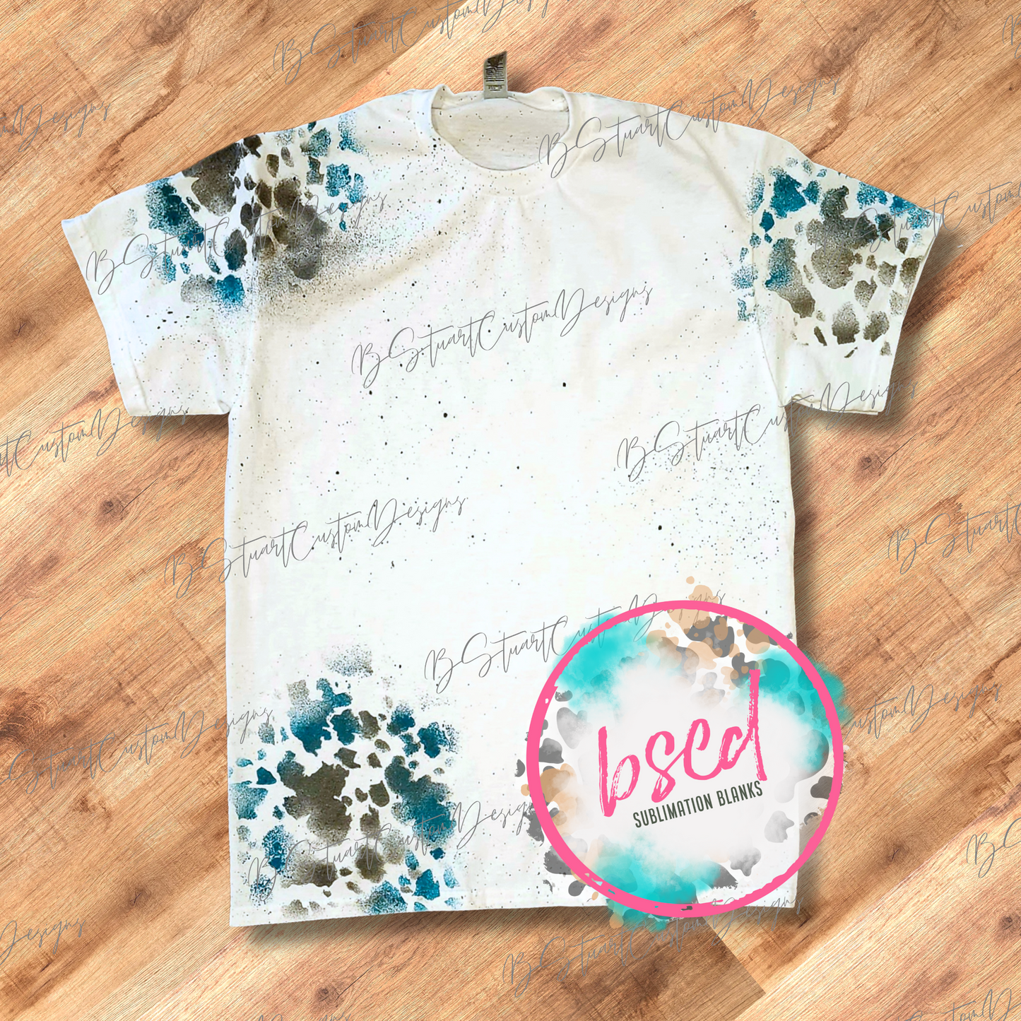 Turquoise & Cow Print Tees