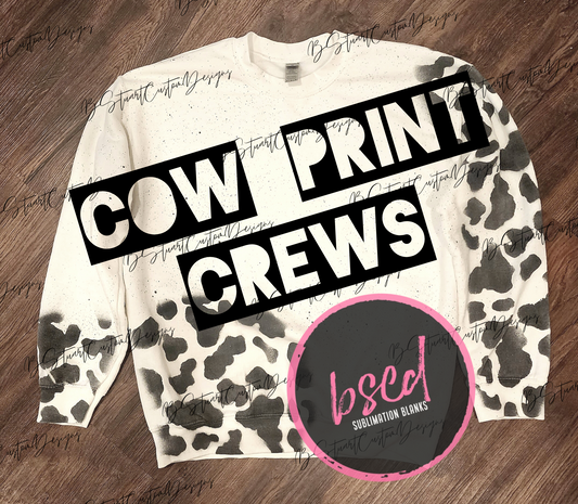 Cow Print Crewneck Sweatshirt