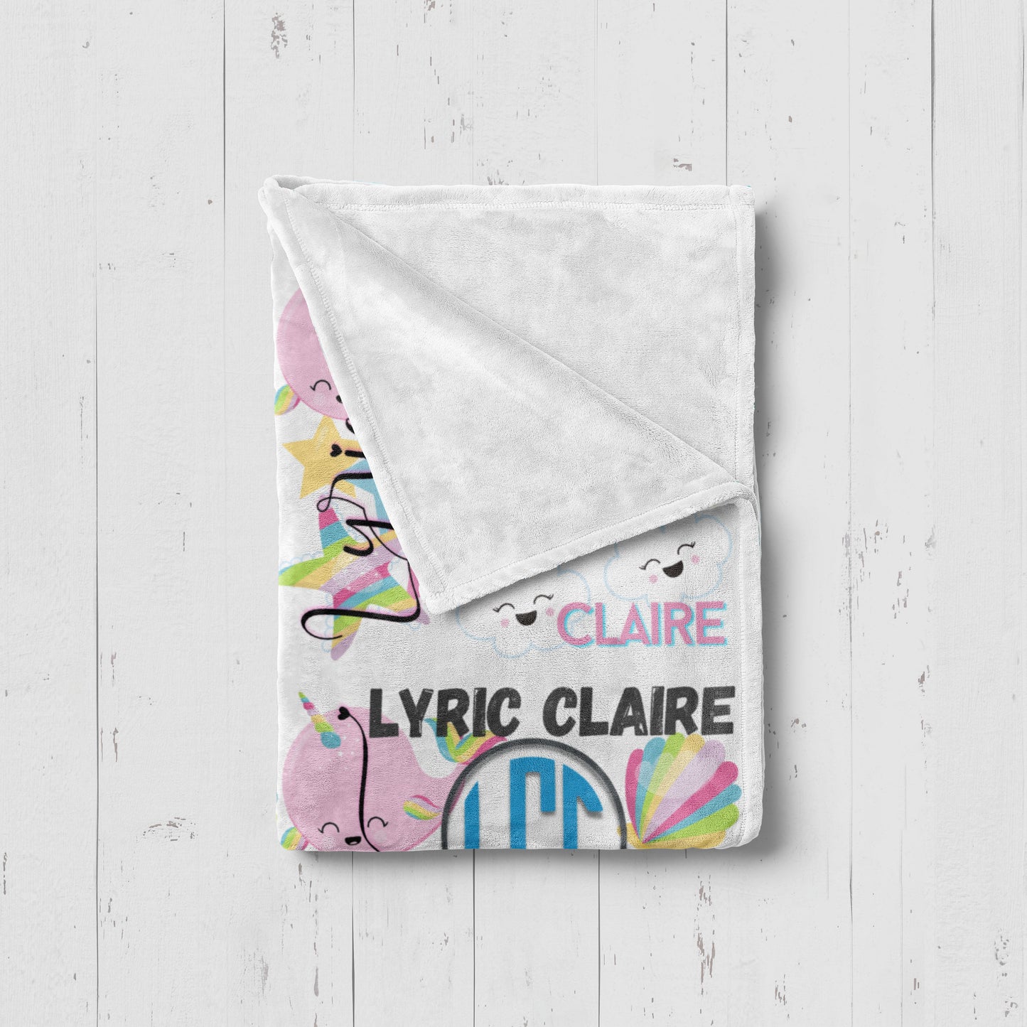 Rainbow Unicorn Whales Template