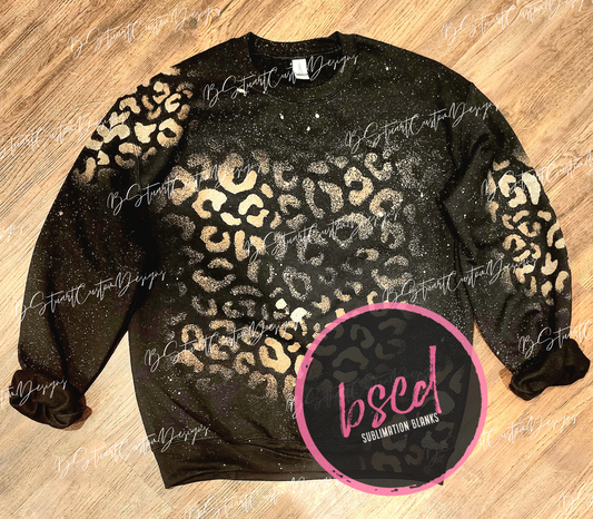 Black Leopard Crewneck Sweatshirt