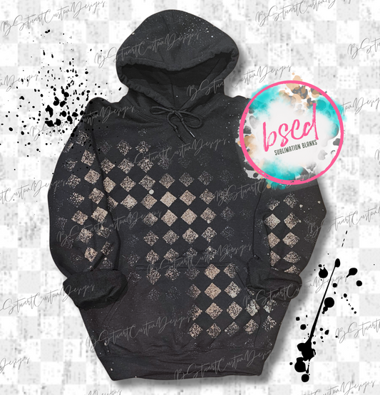 Black Checkered Hoodie