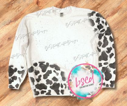 Cow Print Crewneck Sweatshirt