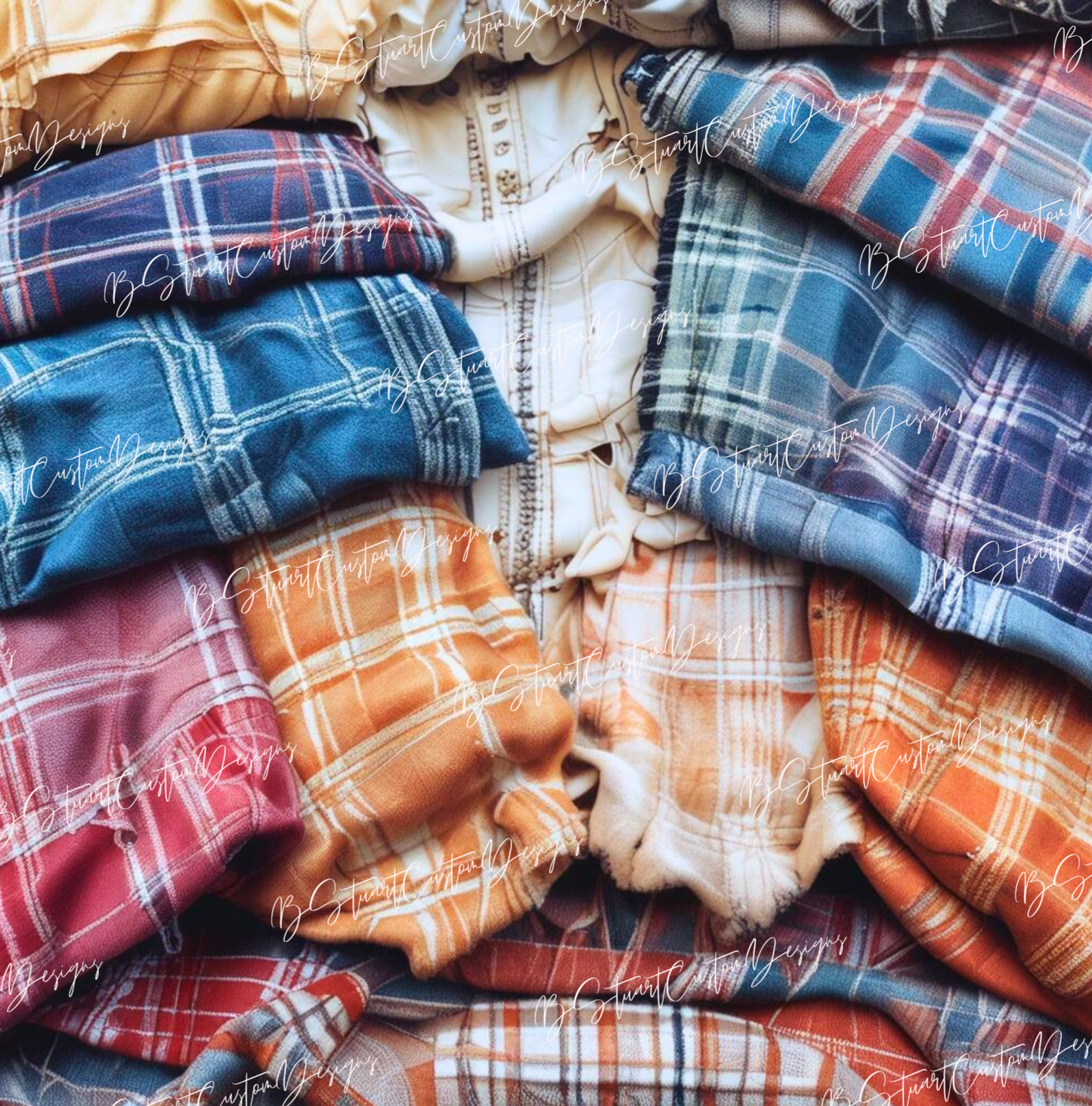 Bleached Flannel/ plaids Mystery Grab Bags