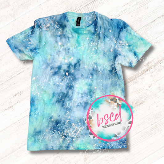 GREEN/BLUE ICE DYE TEES