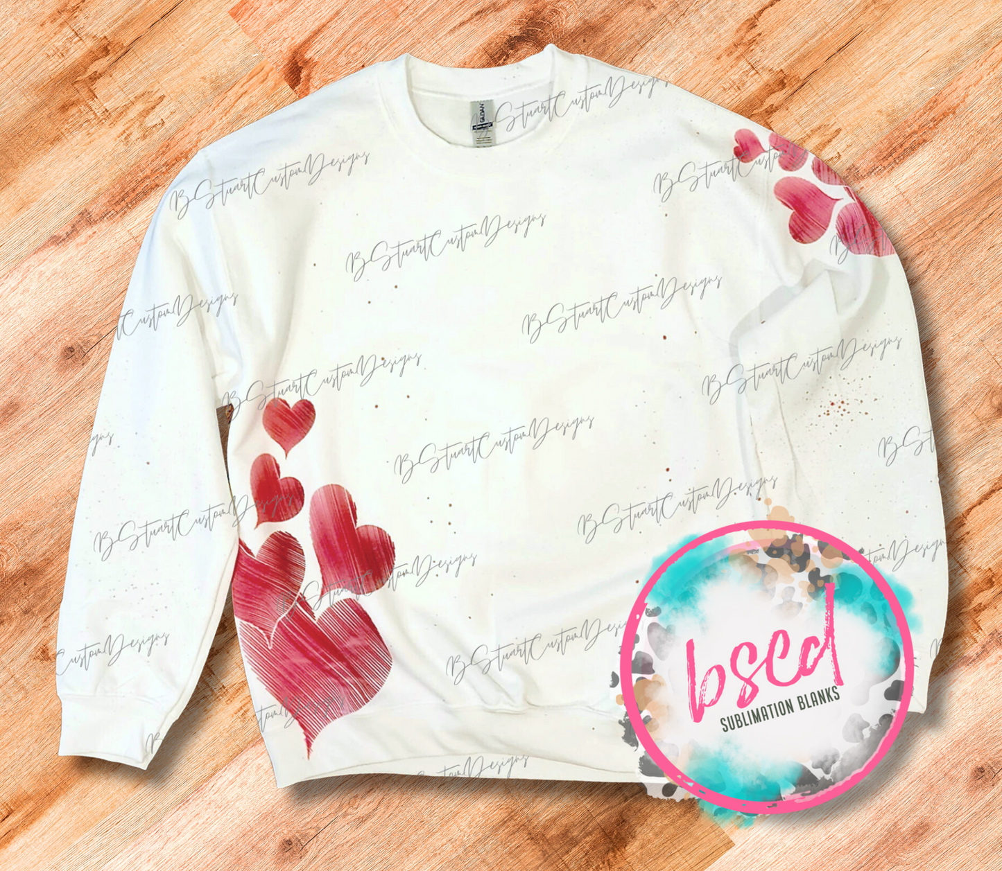 SCRIBBLE HEART VALENTINES CREWNECK