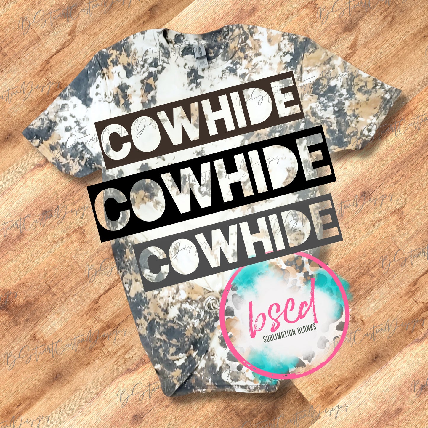 COWHIDE BLEACHED TEE GRAB BAG - DARK HEATHER