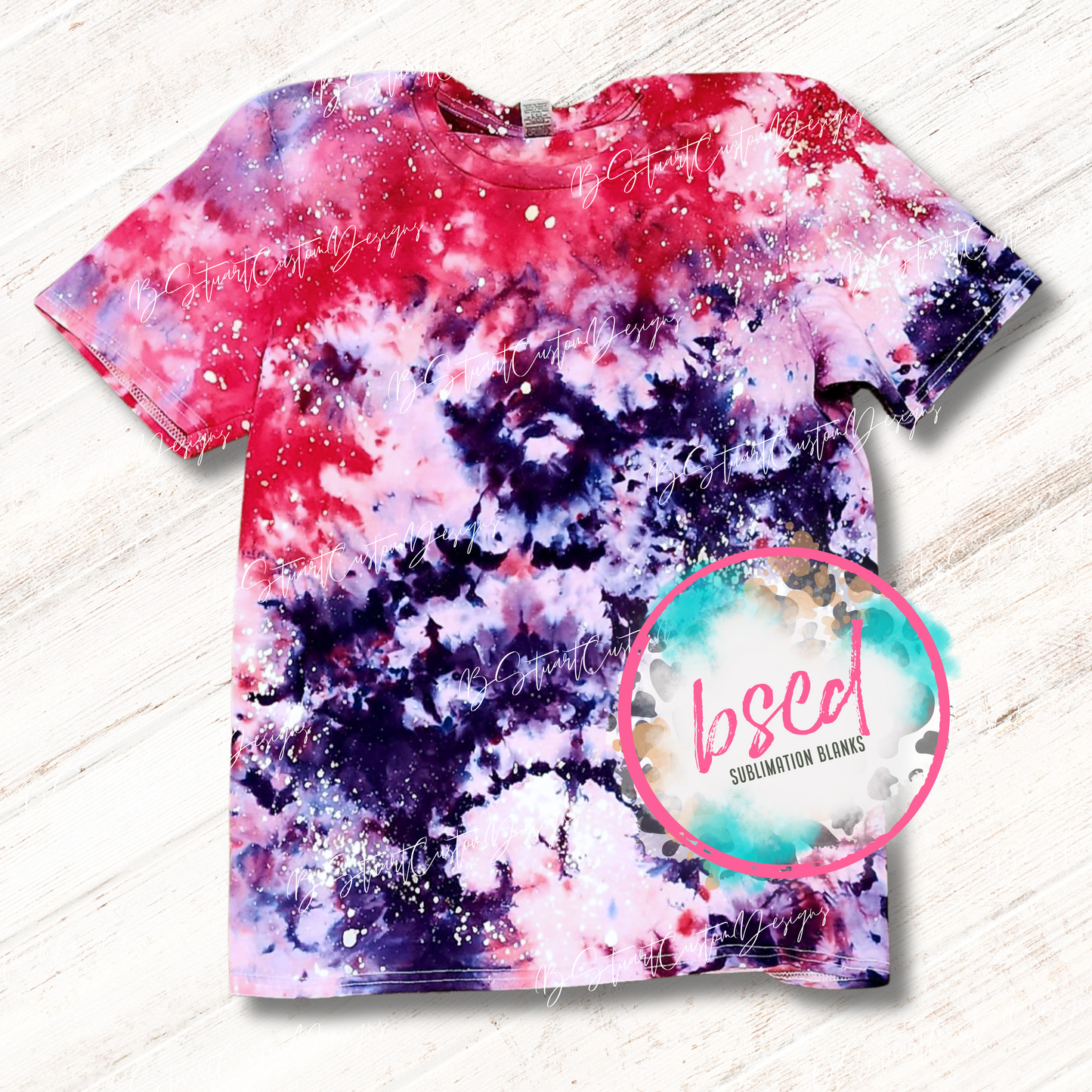 PINK / PURPLE ICE DYE TEES