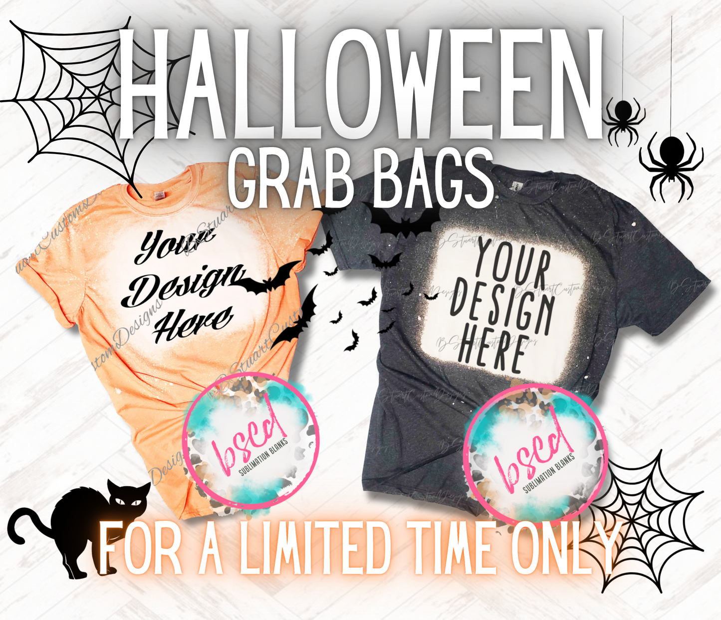 🕷 HALLOWEEN GRAB BAG - HEATHER ORANGE & HEATHER PITCH BLACK MIST 🕷