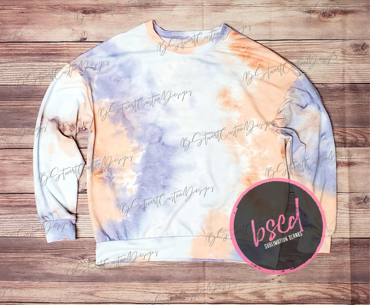 100% POLYESTER TIE DYE OVERSIZED CREWNECK